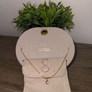 a new day Gold-Plated Necklace with C Charm